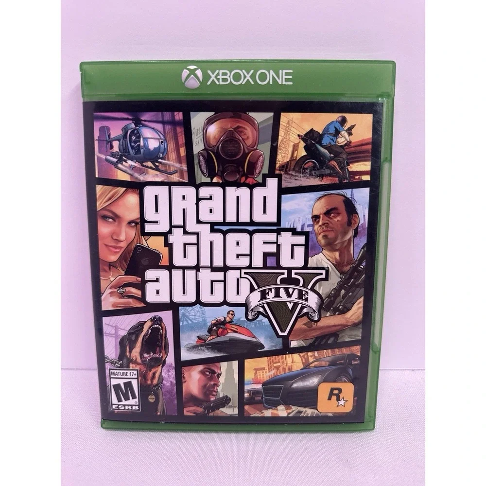 GTA V Xbox One Grand Theft Auto 5 Complete CIB Tested Working Clean Disc